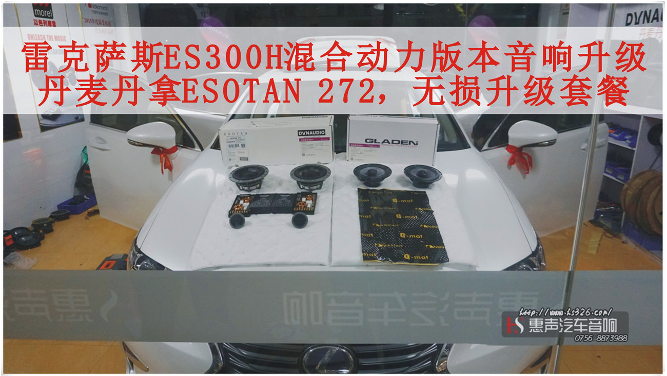 雷克萨斯ES300H混合动力版本音响升级丹麦丹拿ESOTAN 272套餐，凌志车型推荐升级无损套餐