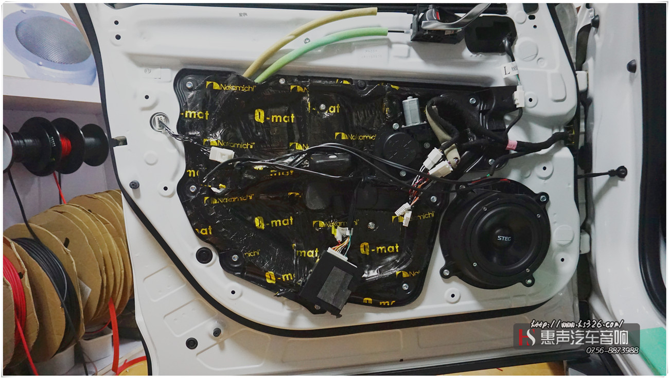 马自达CX5 车门中道隔音