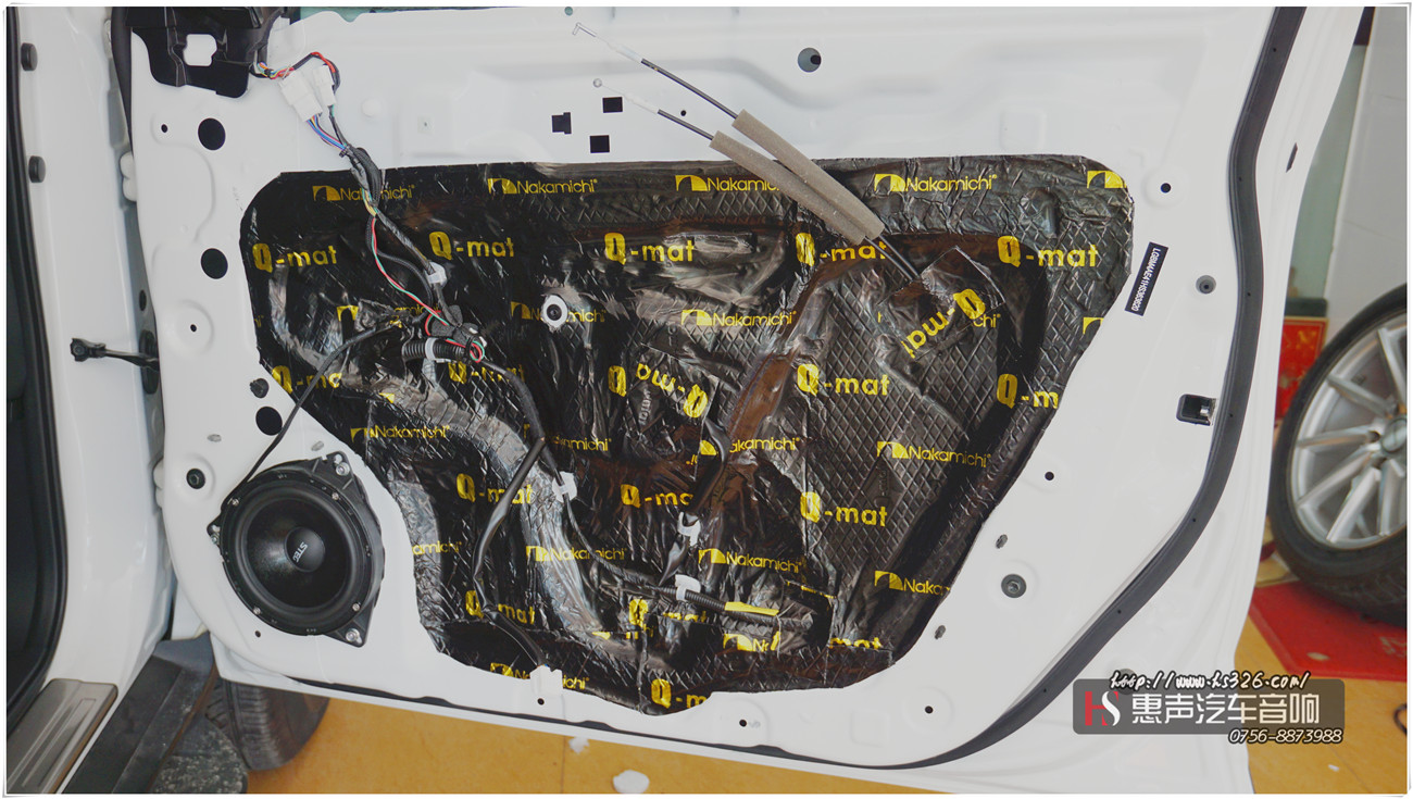 日产奇骏 车门中道Q-mat隔音