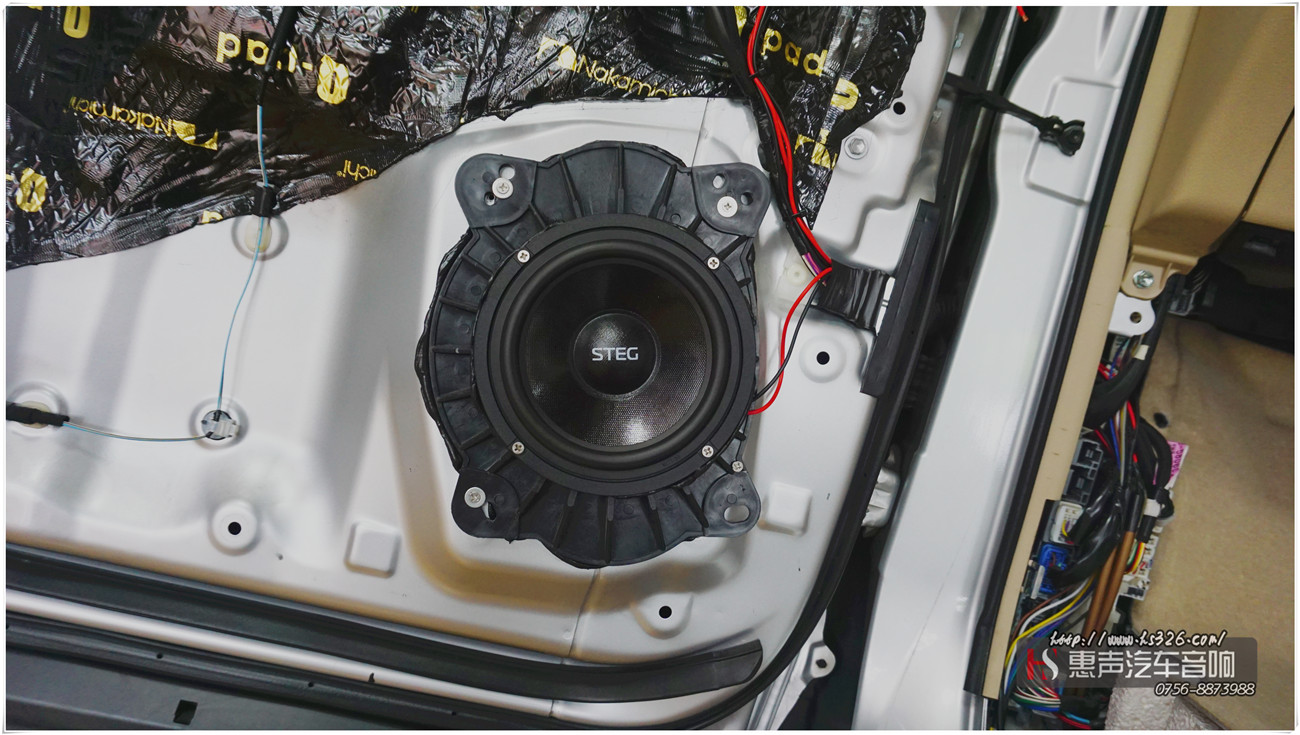丰田埃尔法 改装史泰格ST650C中低音喇叭安装
