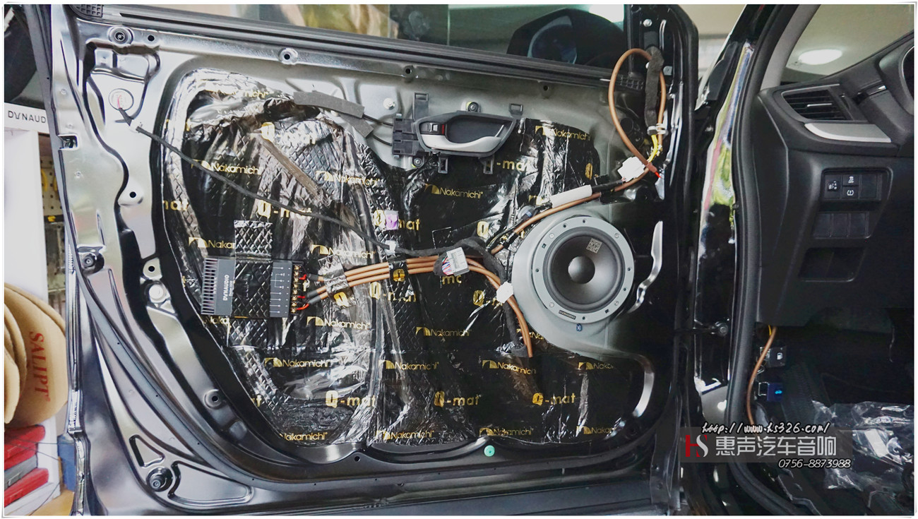 2017款本田CRV 音响升级丹拿232 中低音安装